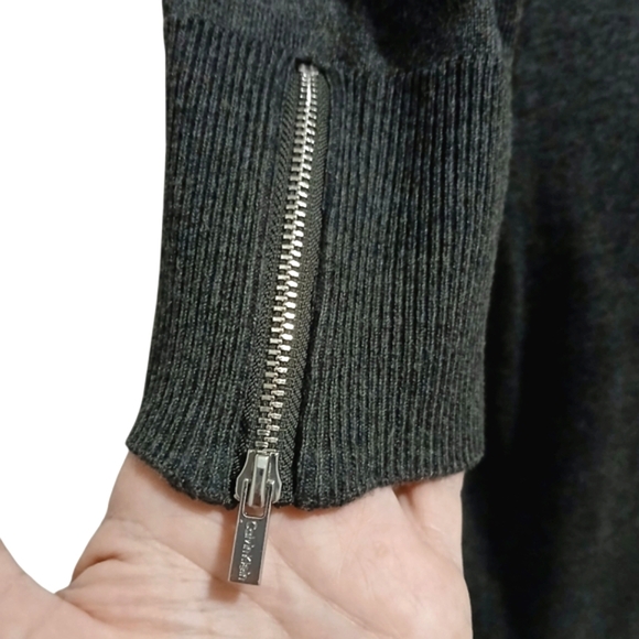 🎁NWOT Calvin Klein Dress. Grommets on Neckline & Bottom Zippers on Sleeve Cuffs - Picture 13 of 15